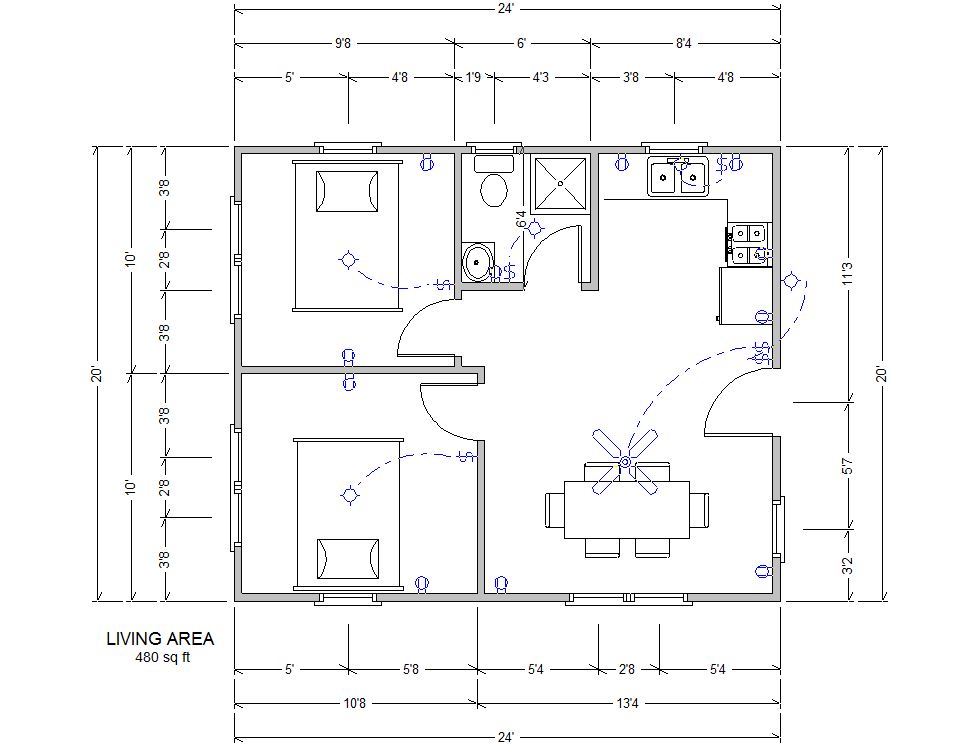 20x24-duplex-960-sq-ft-pdf-floor-plan-instant-etsy